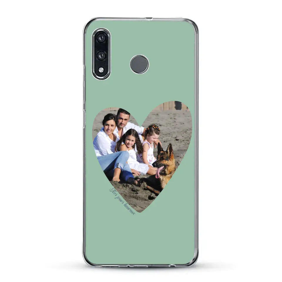 Photo en coeur nos jours heureux - Coque de téléphone personnalisée