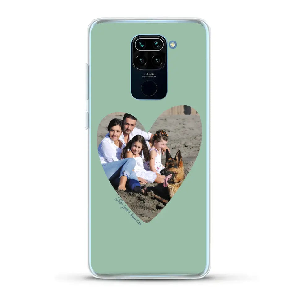 Photo en coeur nos jours heureux - Coque de téléphone personnalisée