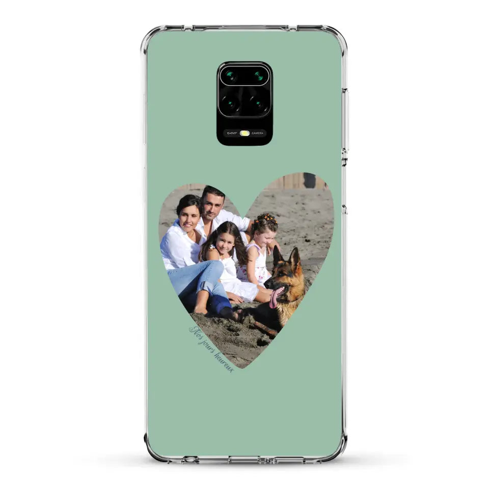 Photo en coeur nos jours heureux - Coque de téléphone personnalisée