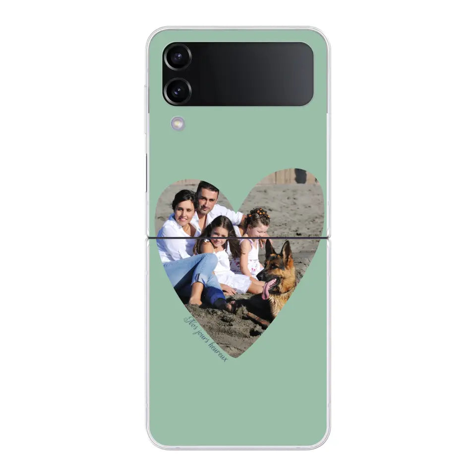 Photo en coeur nos jours heureux - Coque de téléphone personnalisée