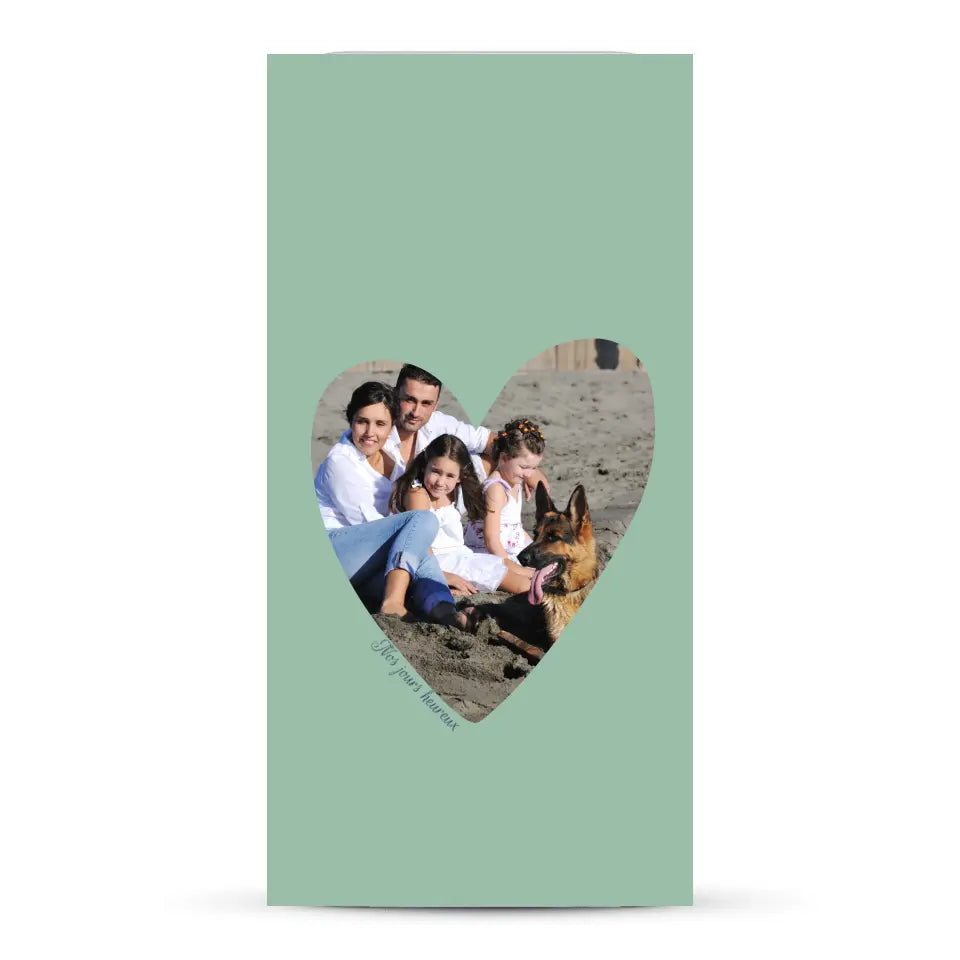 Photo en coeur nos jours heureux - Coque de téléphone personnalisée