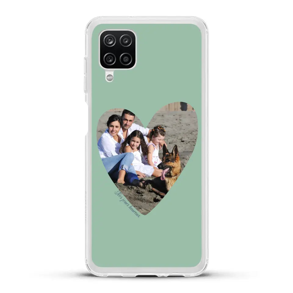 Photo en coeur nos jours heureux - Coque de téléphone personnalisée