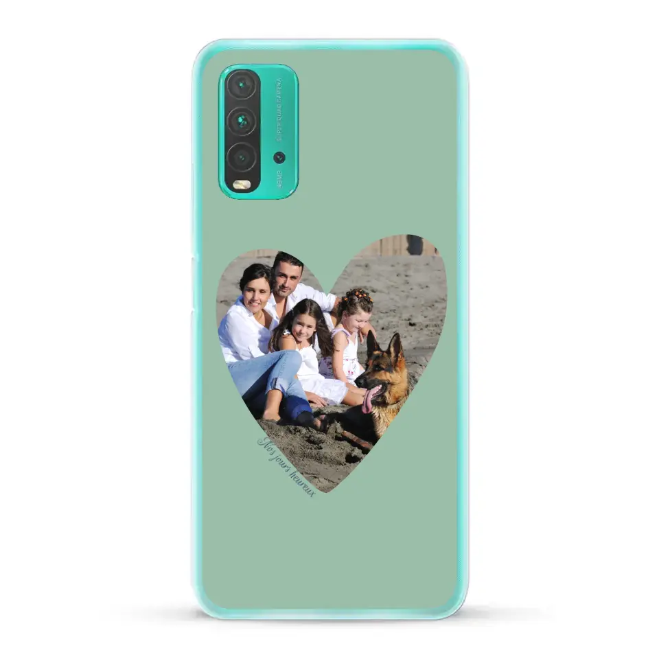 Photo en coeur nos jours heureux - Coque de téléphone personnalisée