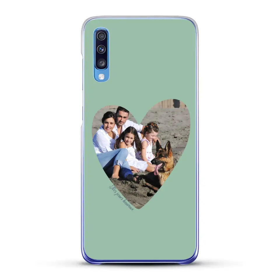 Photo en coeur nos jours heureux - Coque de téléphone personnalisée