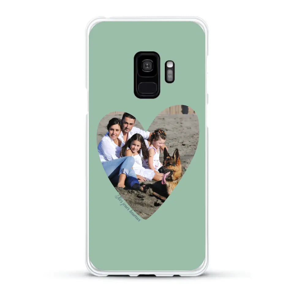 Photo en coeur nos jours heureux - Coque de téléphone personnalisée