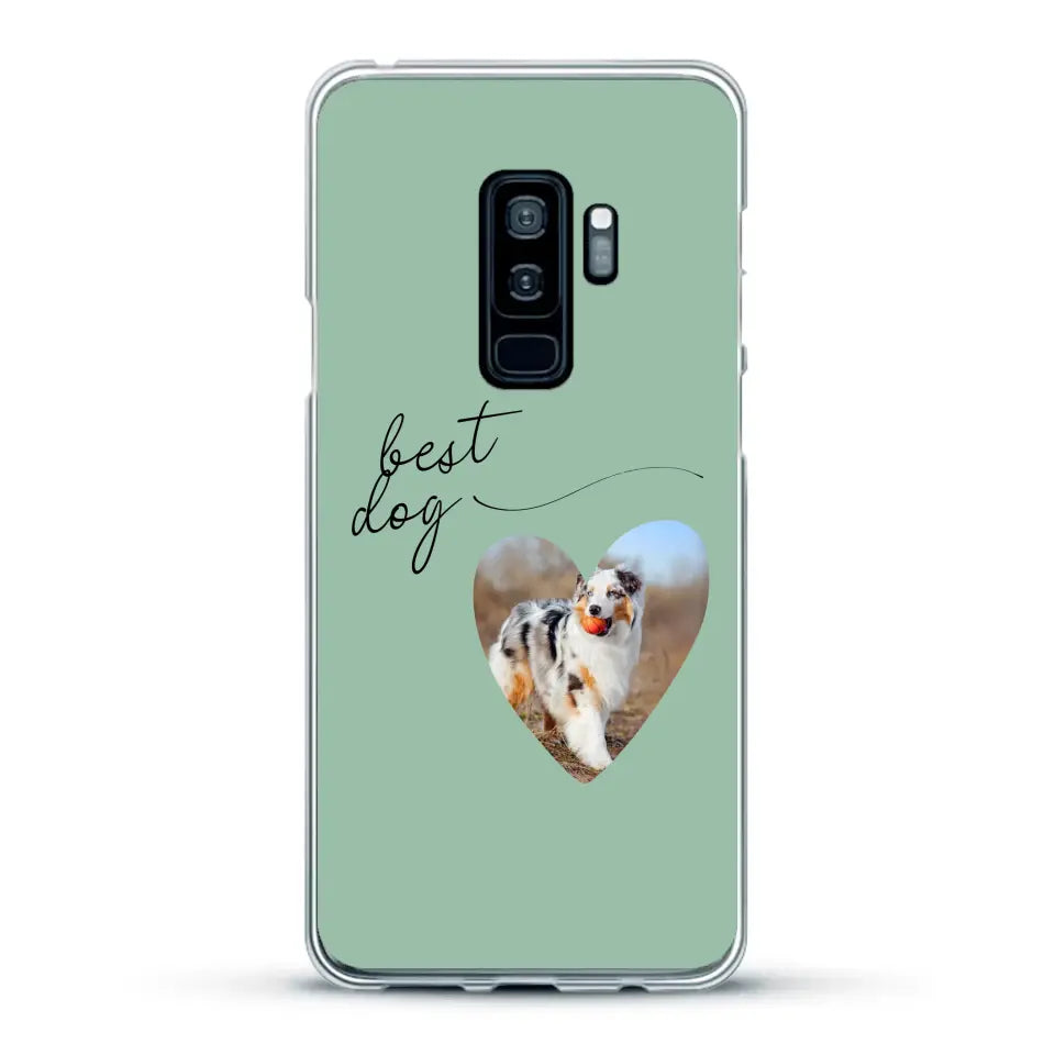 Photo coeur best dog -  Coque de téléphone personnalisée