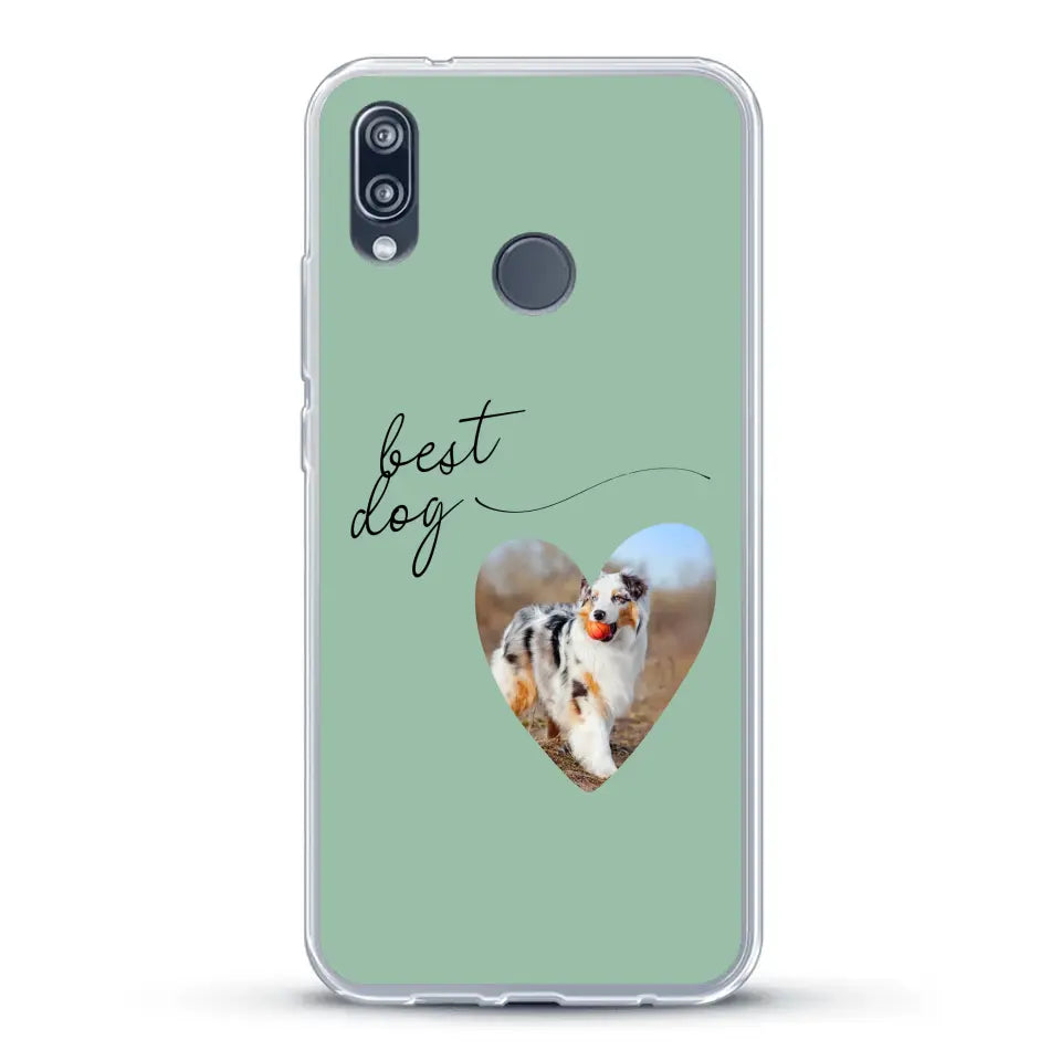 Photo coeur best dog -  Coque de téléphone personnalisée