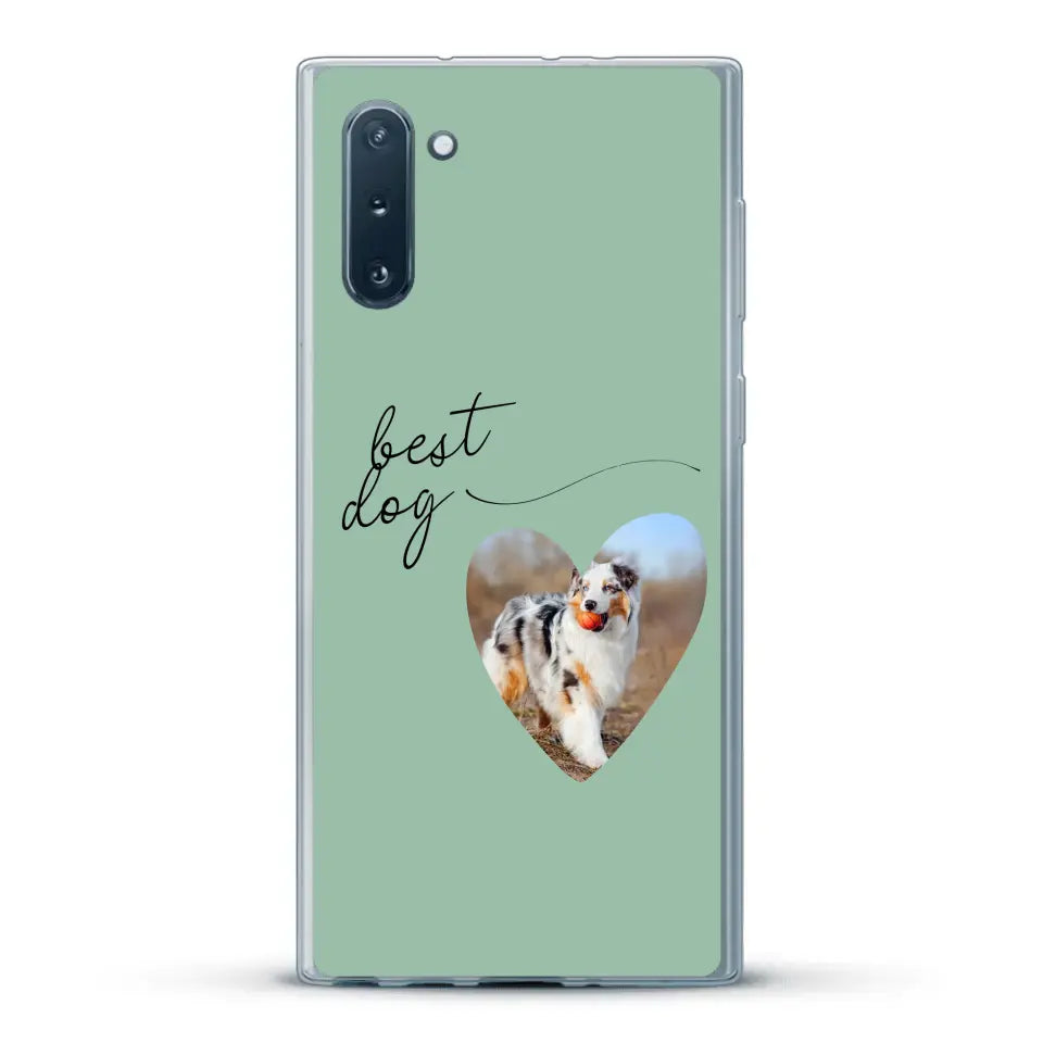 Photo coeur best dog -  Coque de téléphone personnalisée