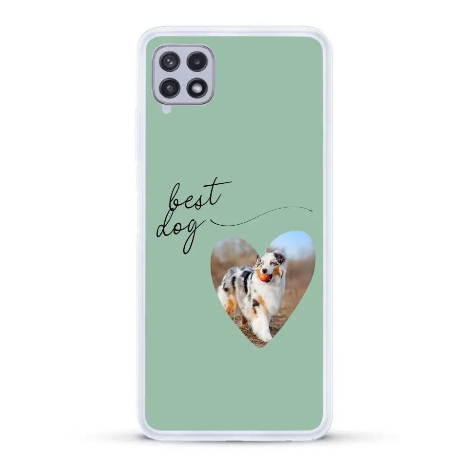 Photo coeur best dog -  Coque de téléphone personnalisée