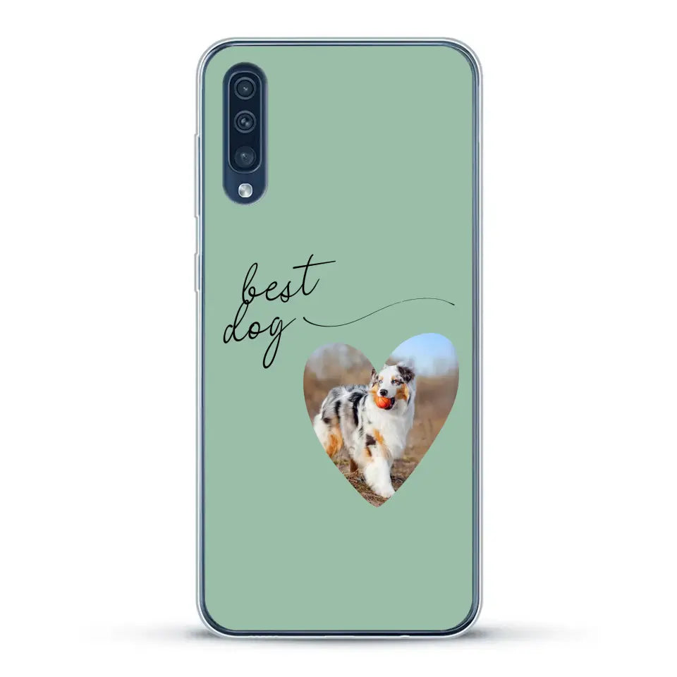 Photo coeur best dog -  Coque de téléphone personnalisée