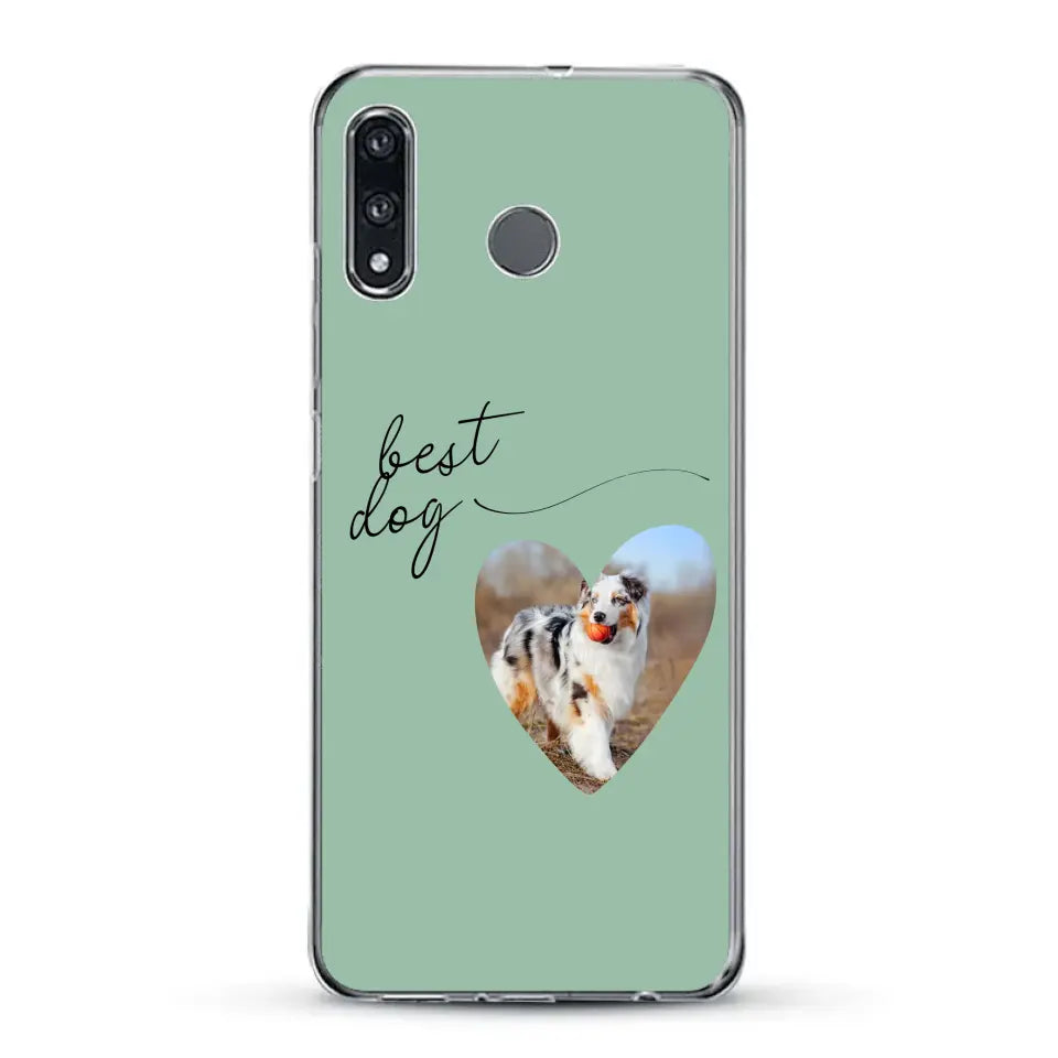 Photo coeur best dog -  Coque de téléphone personnalisée