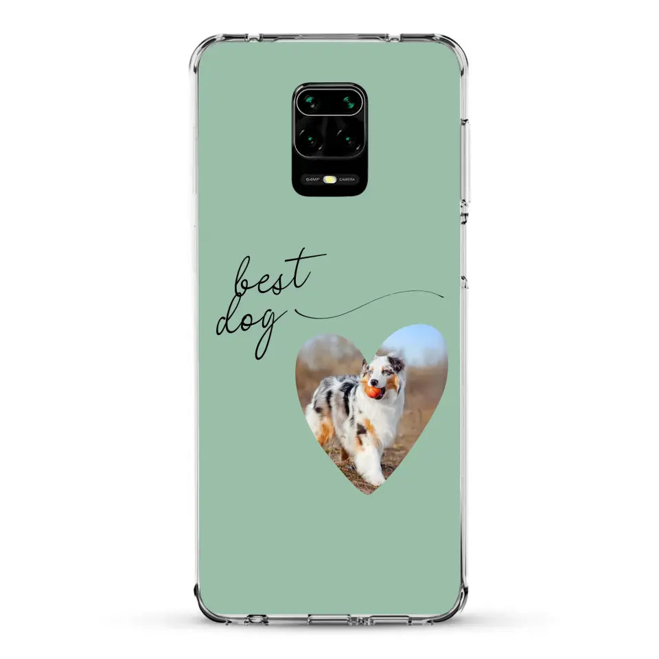 Photo coeur best dog -  Coque de téléphone personnalisée