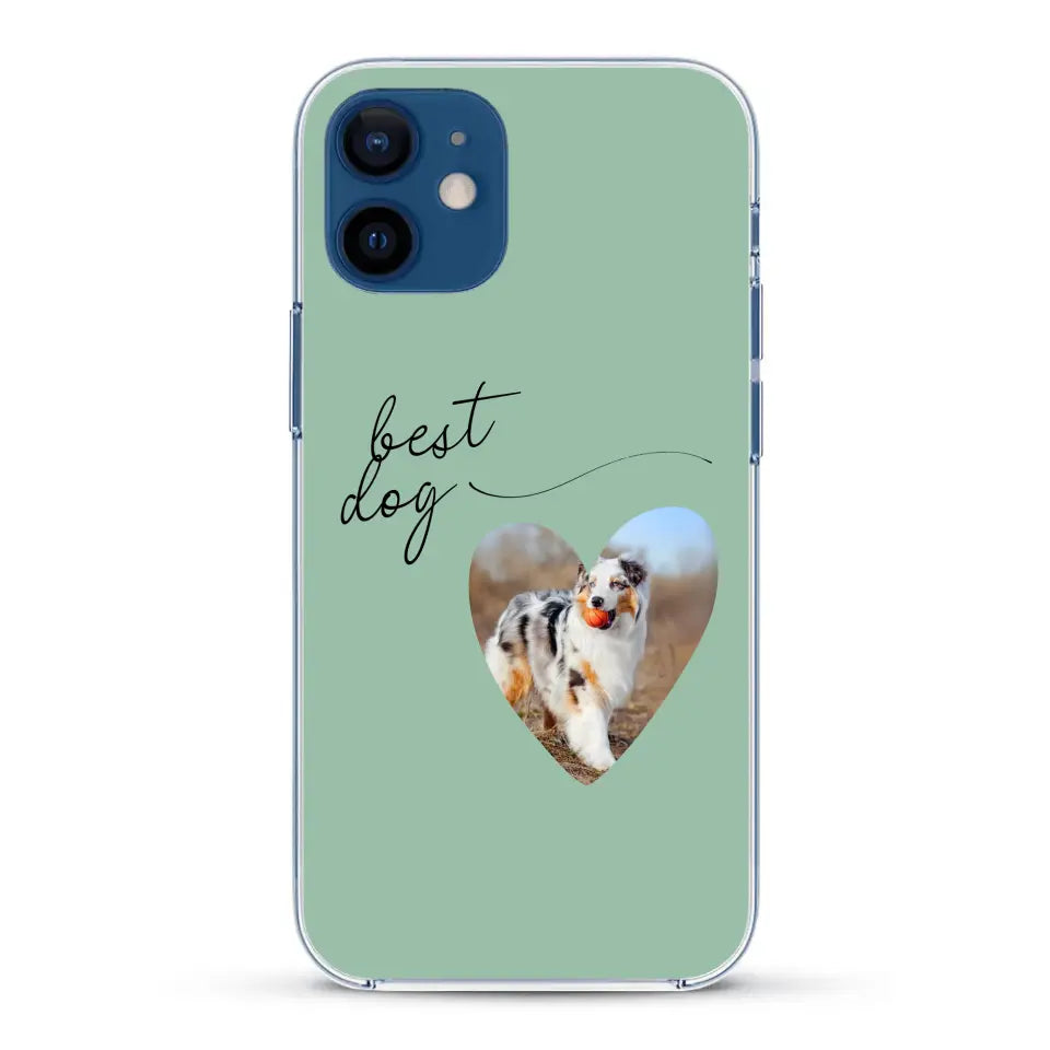 Photo coeur best dog -  Coque de téléphone personnalisée