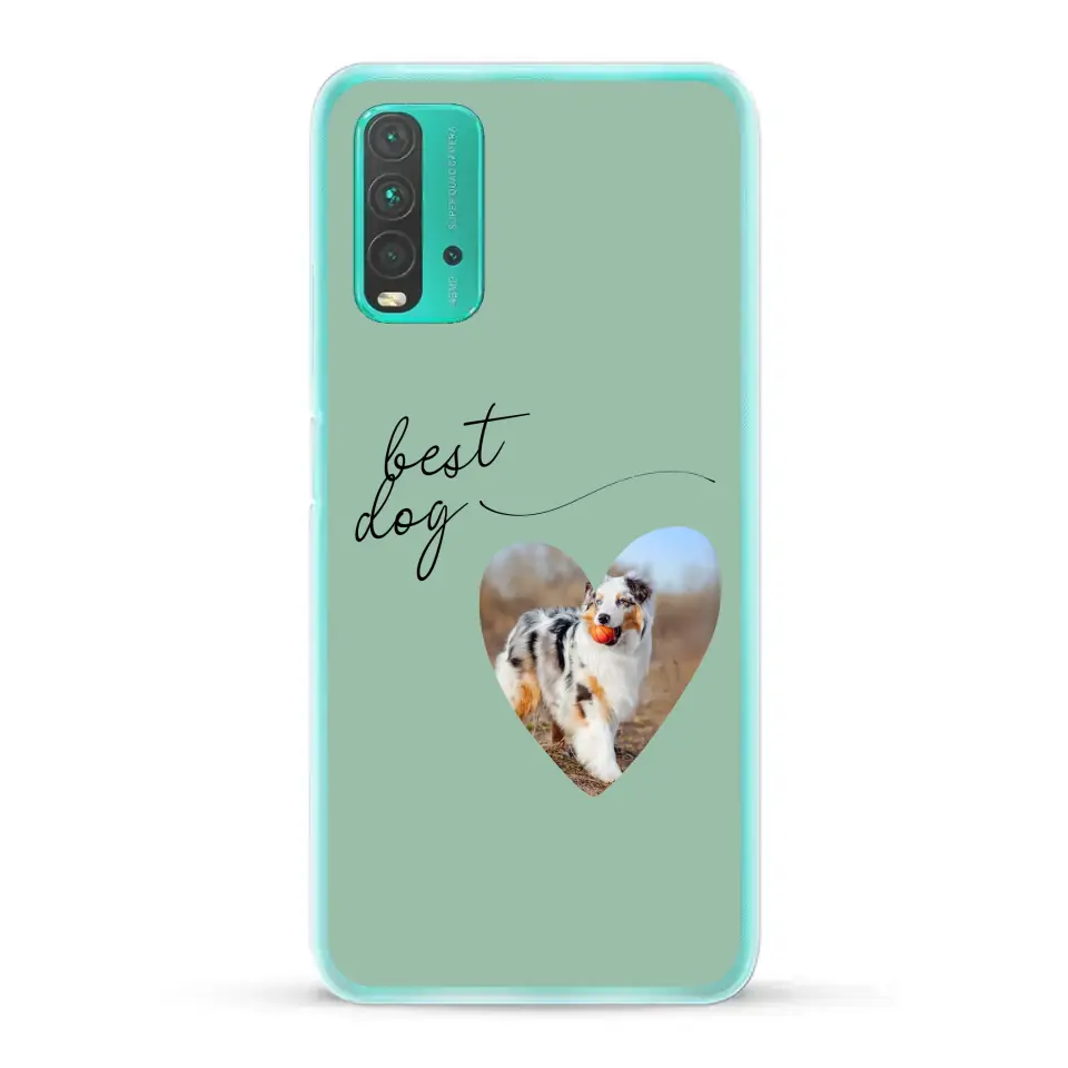 Photo coeur best dog -  Coque de téléphone personnalisée