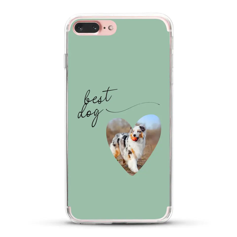 Photo coeur best dog -  Coque de téléphone personnalisée