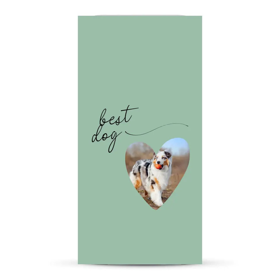 Photo coeur best dog -  Coque de téléphone personnalisée