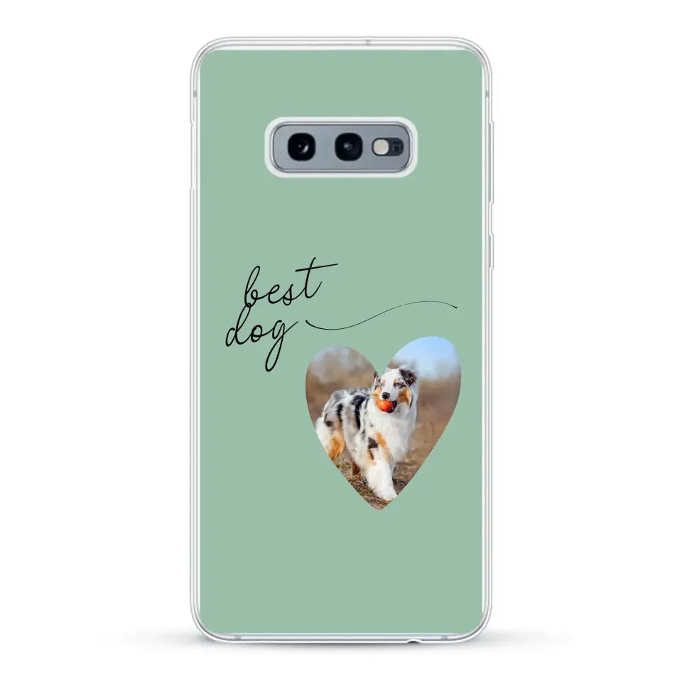 Photo coeur best dog -  Coque de téléphone personnalisée