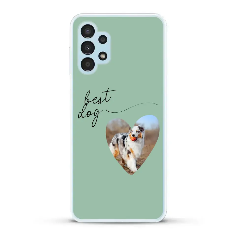 Photo coeur best dog -  Coque de téléphone personnalisée