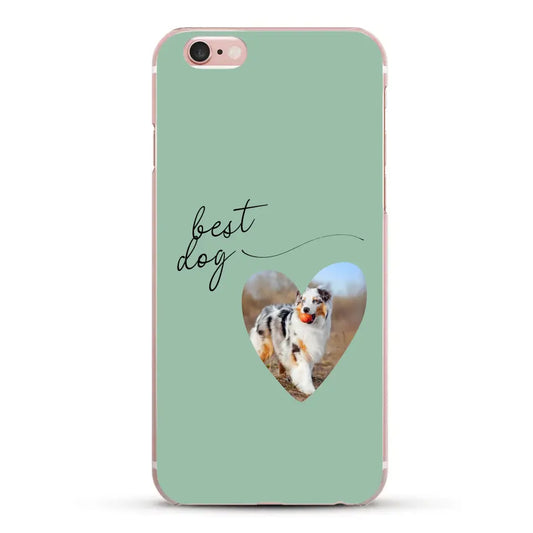 Photo coeur best dog -  Coque de téléphone personnalisée