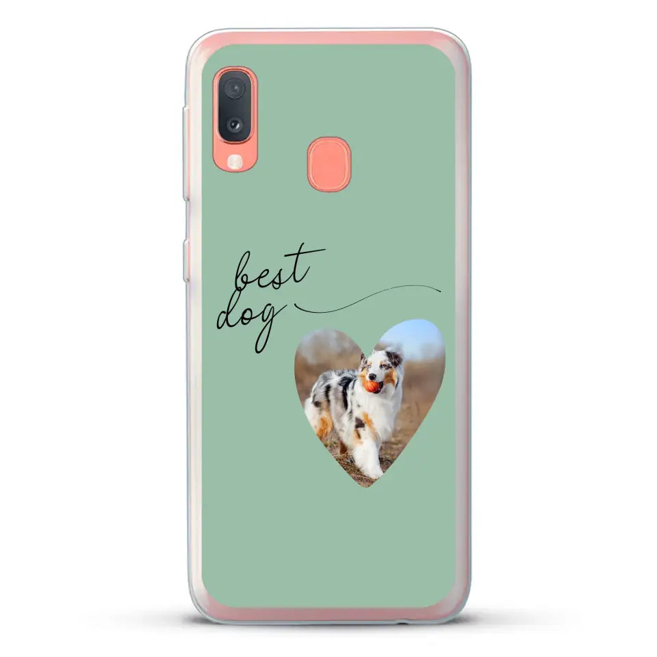 Photo coeur best dog -  Coque de téléphone personnalisée