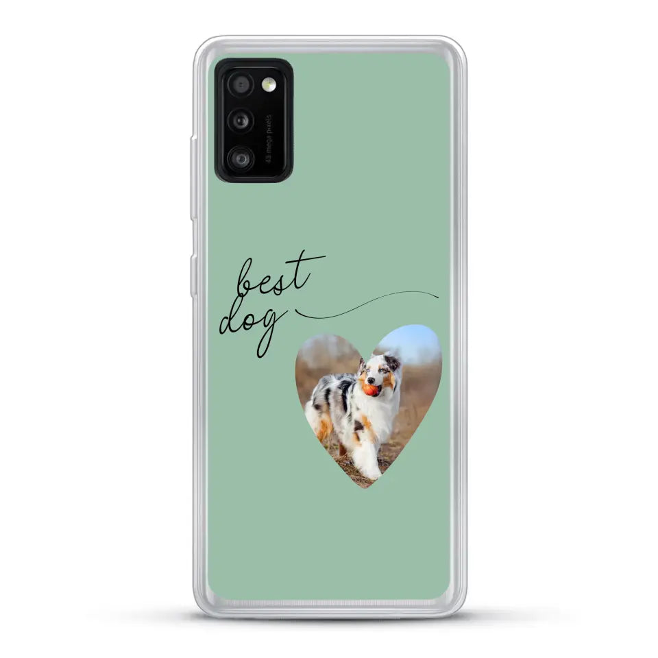 Photo coeur best dog -  Coque de téléphone personnalisée