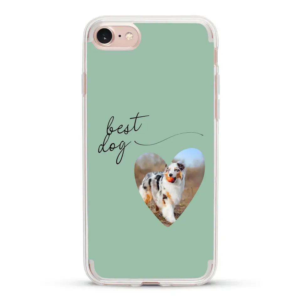 Photo coeur best dog -  Coque de téléphone personnalisée