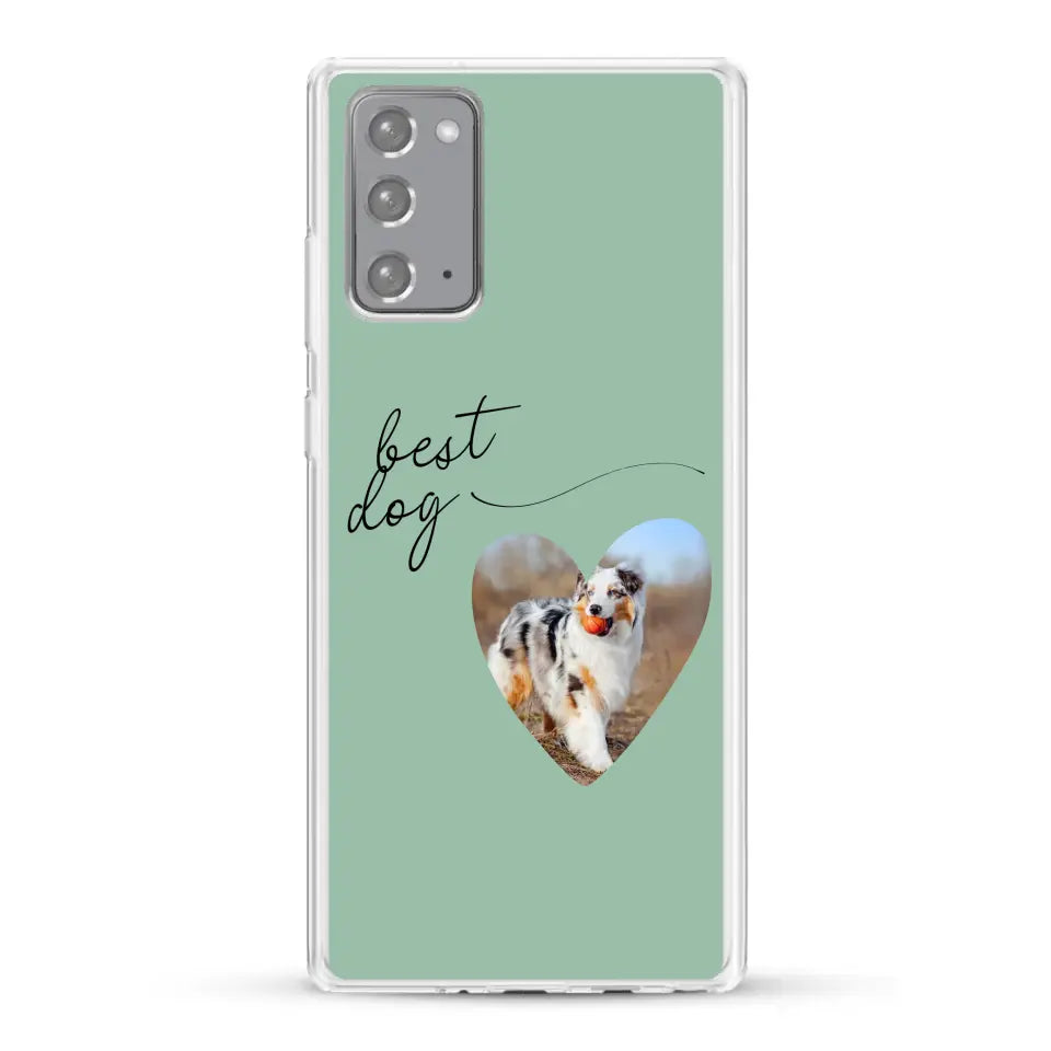 Photo coeur best dog -  Coque de téléphone personnalisée