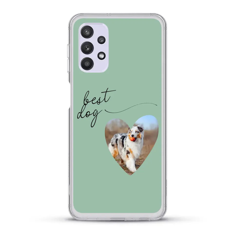 Photo coeur best dog -  Coque de téléphone personnalisée