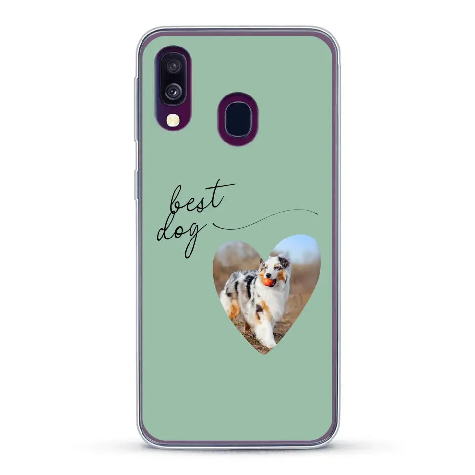 Photo coeur best dog -  Coque de téléphone personnalisée