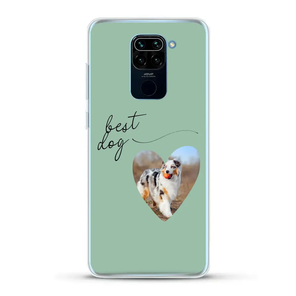 Photo coeur best dog -  Coque de téléphone personnalisée