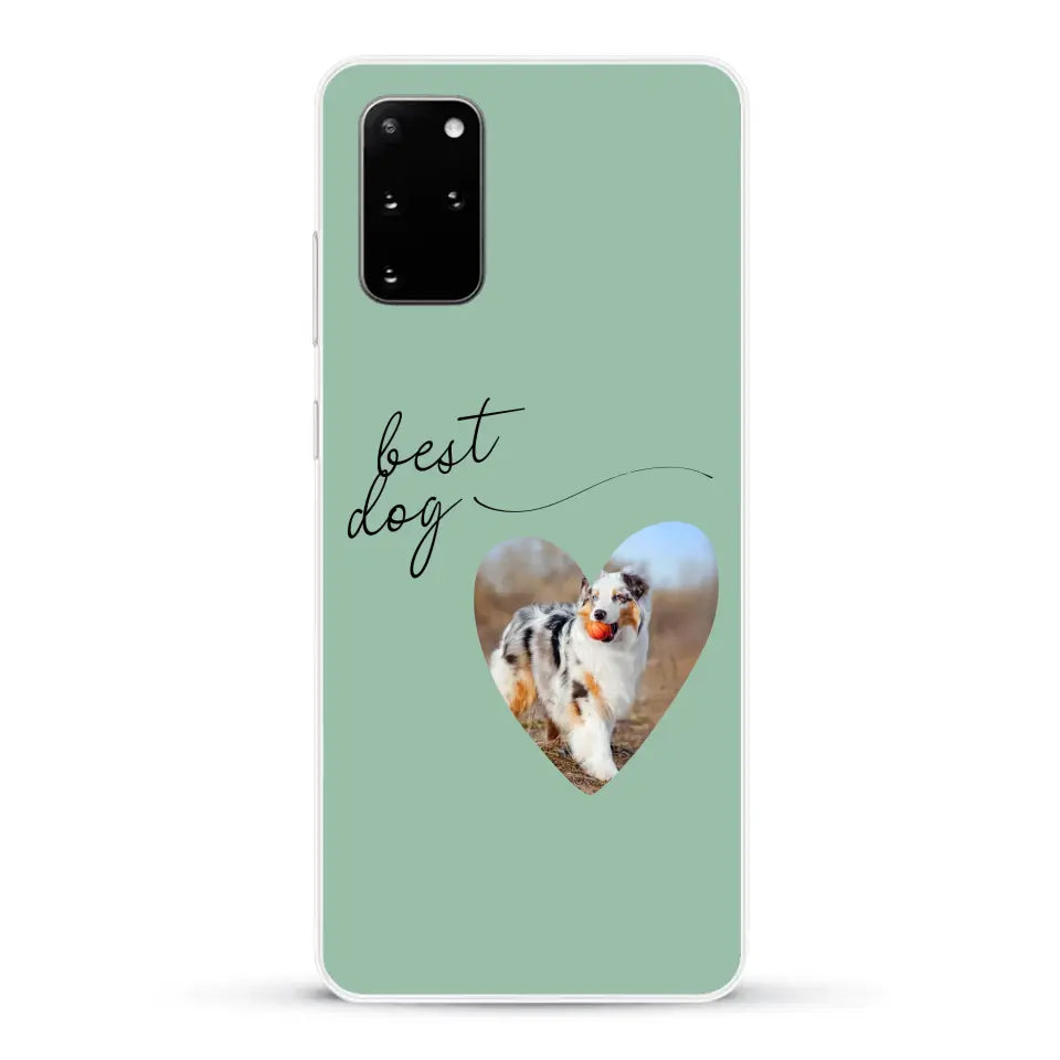 Photo coeur best dog -  Coque de téléphone personnalisée