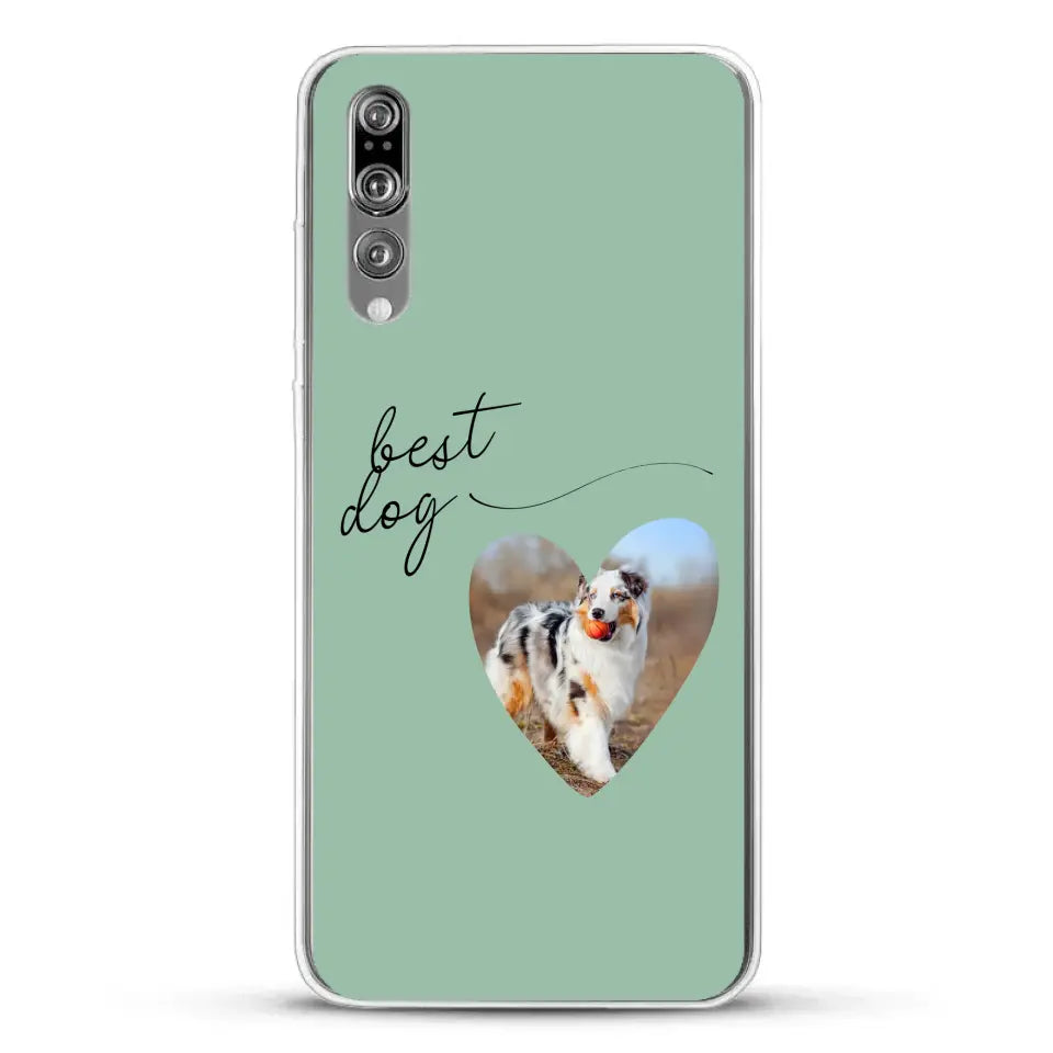 Photo coeur best dog -  Coque de téléphone personnalisée