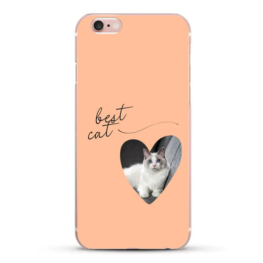 Photo coeur best cat - Coque de téléphone personnalisée