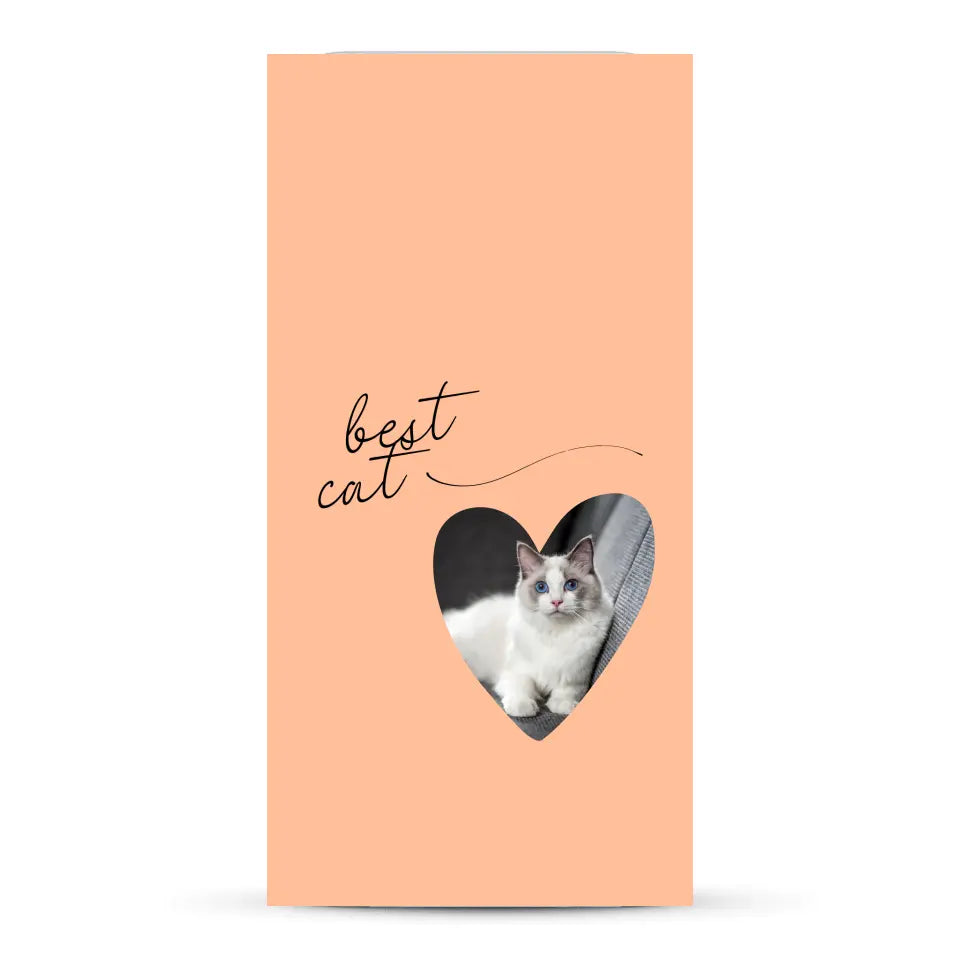 Photo coeur best cat - Coque de téléphone personnalisée