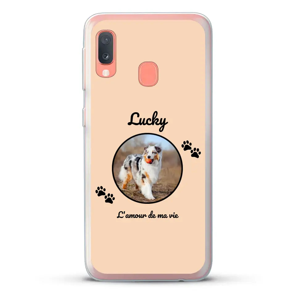 Photo cercle l'amour de ma vie avec prénom - Coque de téléphone personnalisée