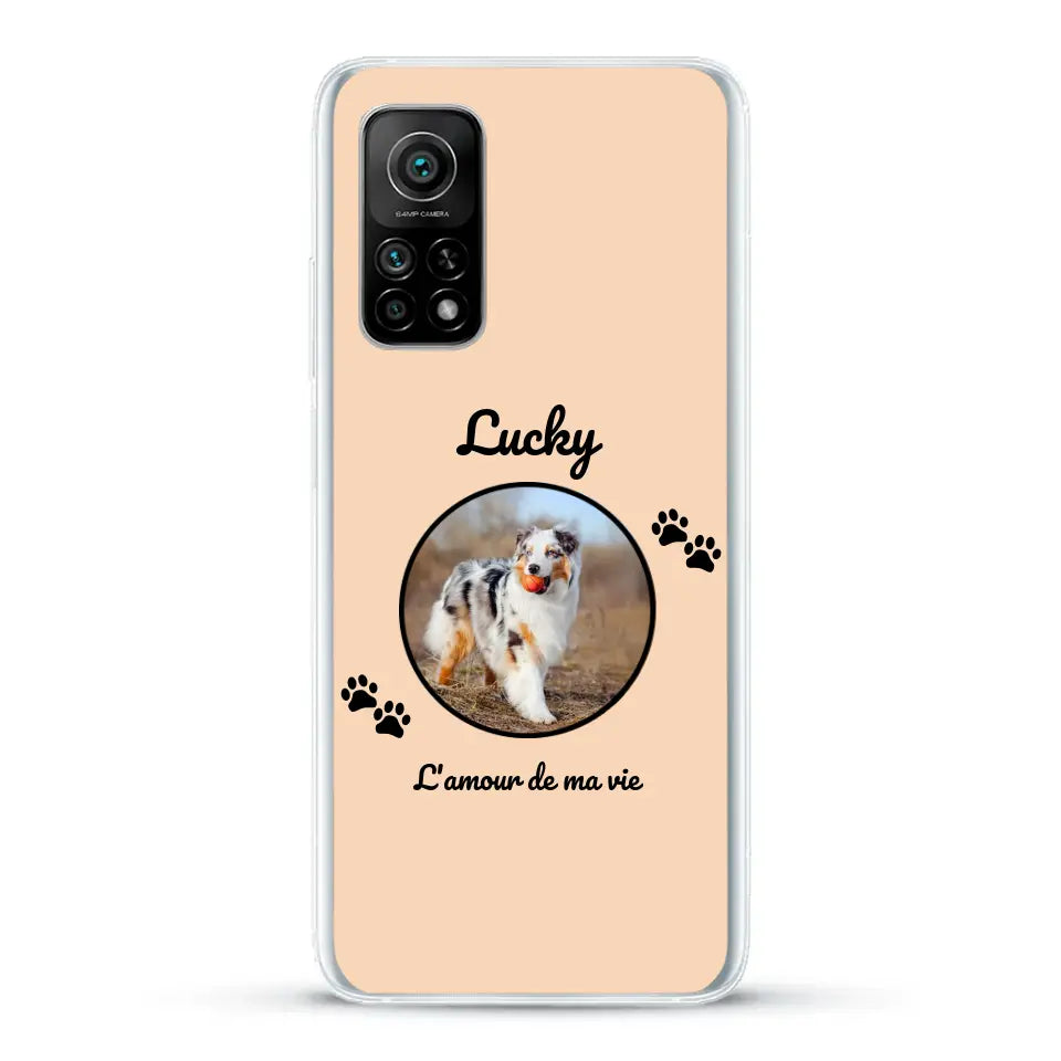 Photo cercle l'amour de ma vie avec prénom - Coque de téléphone personnalisée