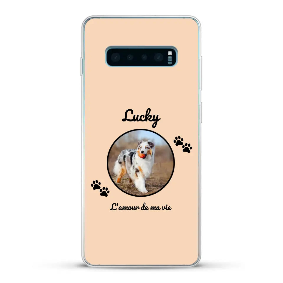 Photo cercle l'amour de ma vie avec prénom - Coque de téléphone personnalisée