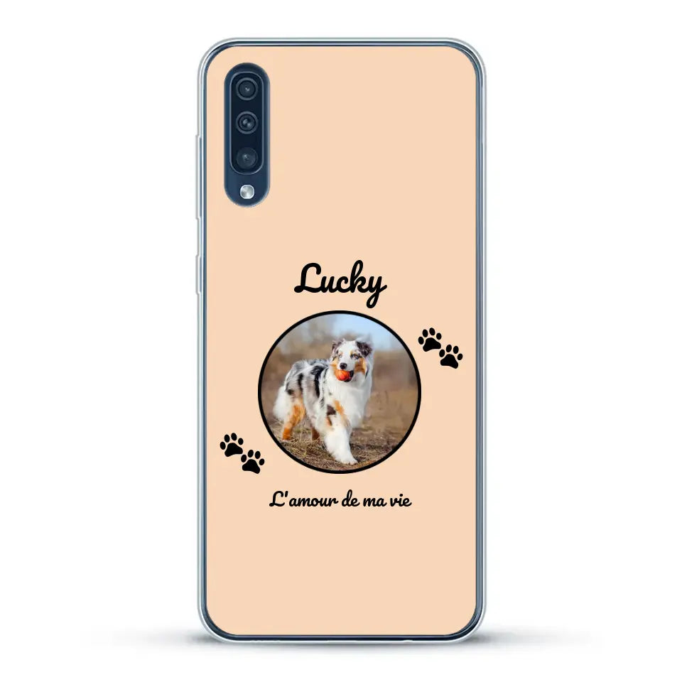 Photo cercle l'amour de ma vie avec prénom - Coque de téléphone personnalisée