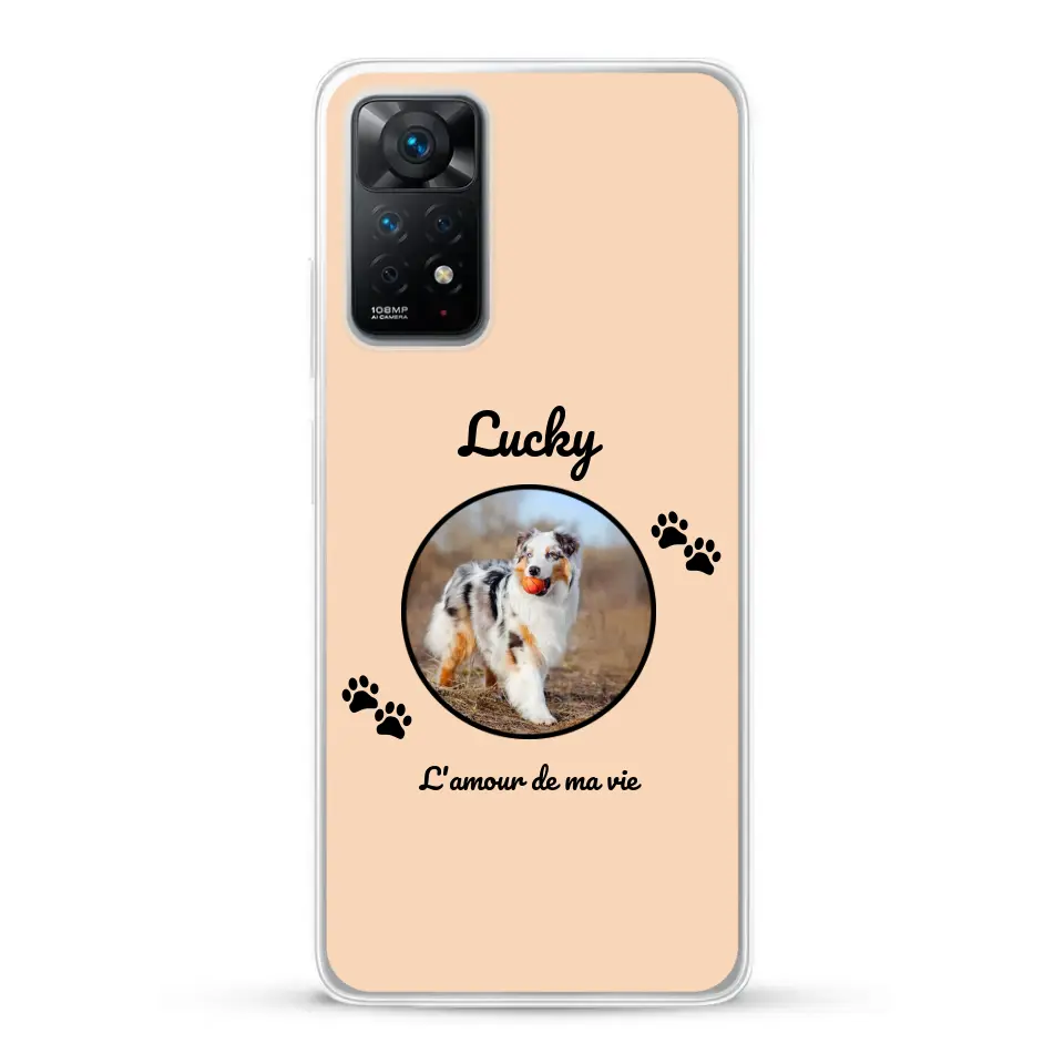 Photo cercle l'amour de ma vie avec prénom - Coque de téléphone personnalisée