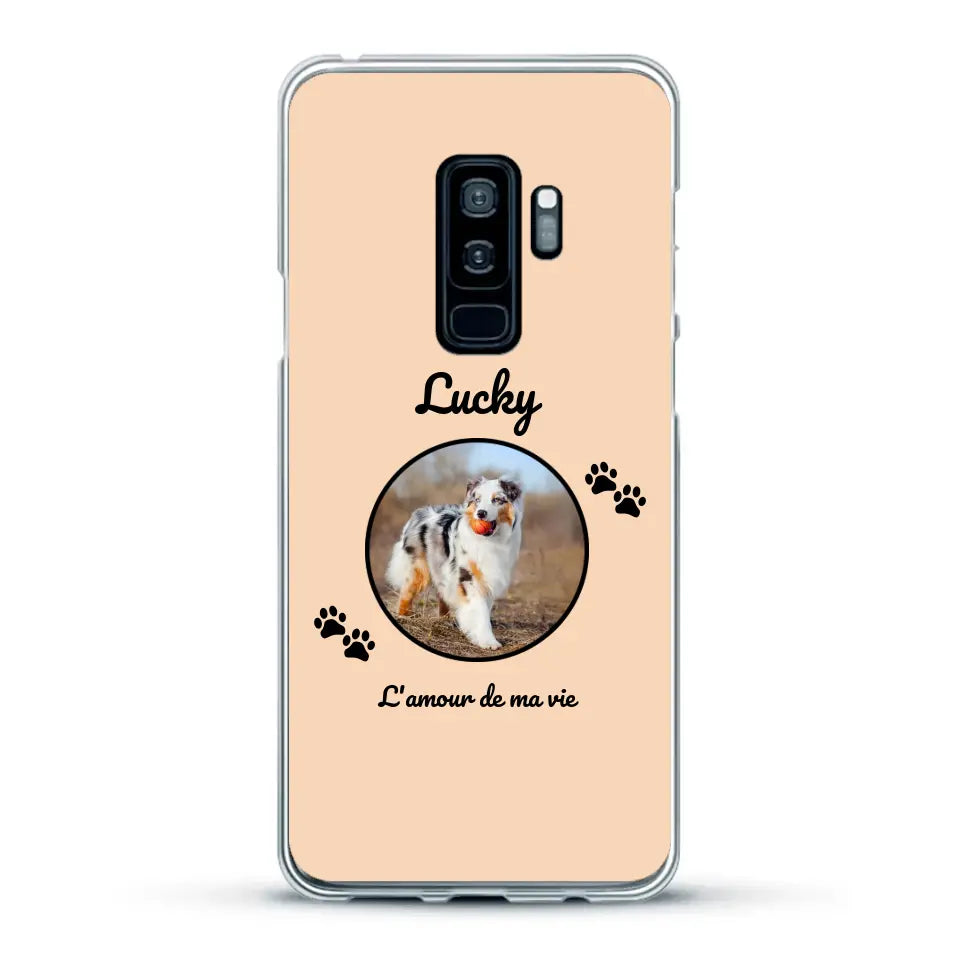 Photo cercle l'amour de ma vie avec prénom - Coque de téléphone personnalisée