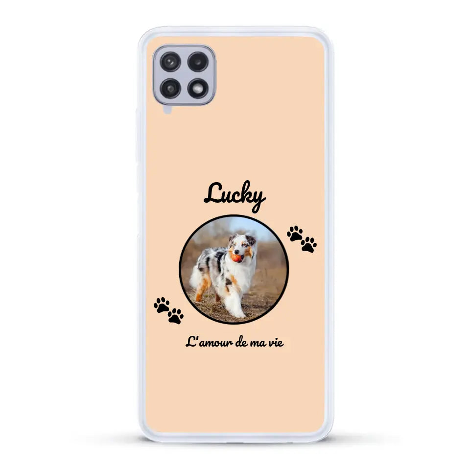 Photo cercle l'amour de ma vie avec prénom - Coque de téléphone personnalisée