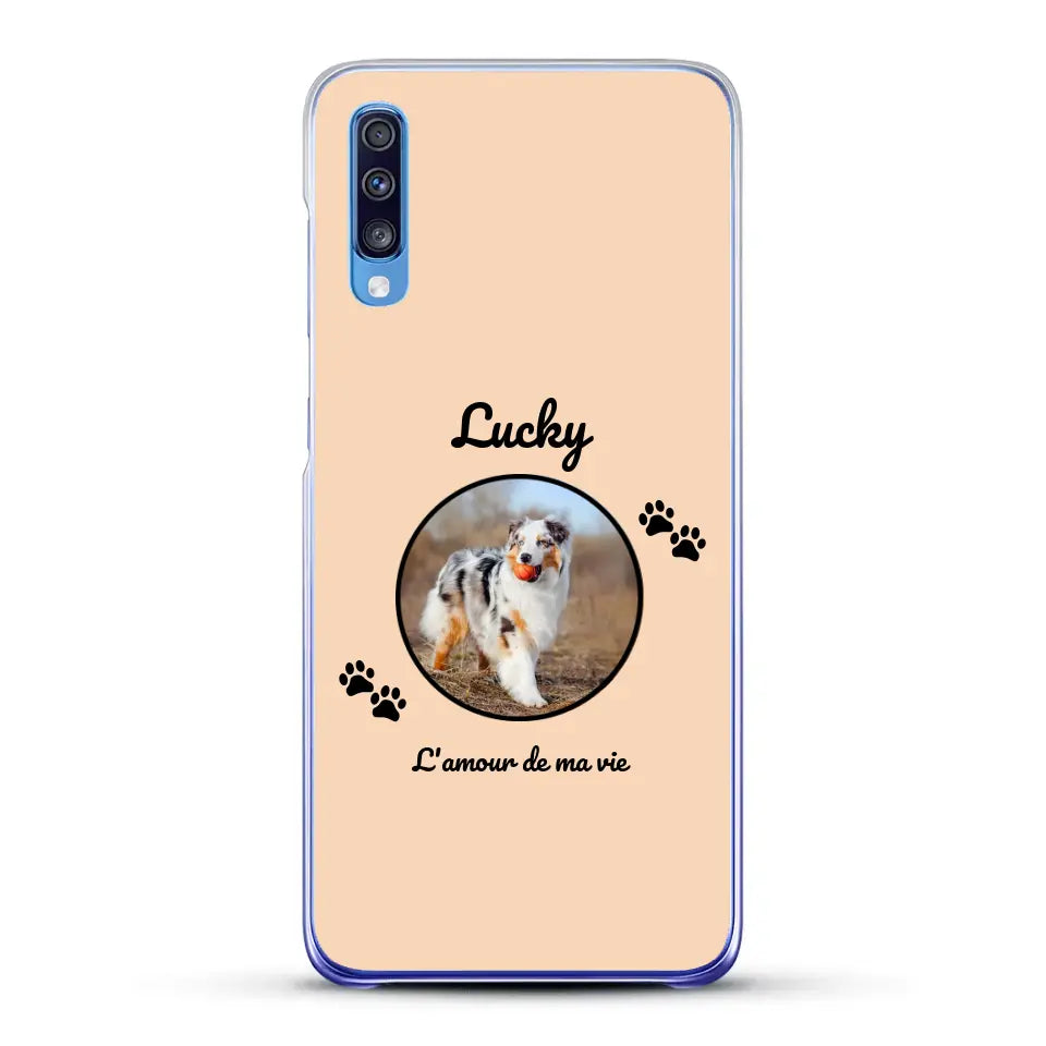 Photo cercle l'amour de ma vie avec prénom - Coque de téléphone personnalisée