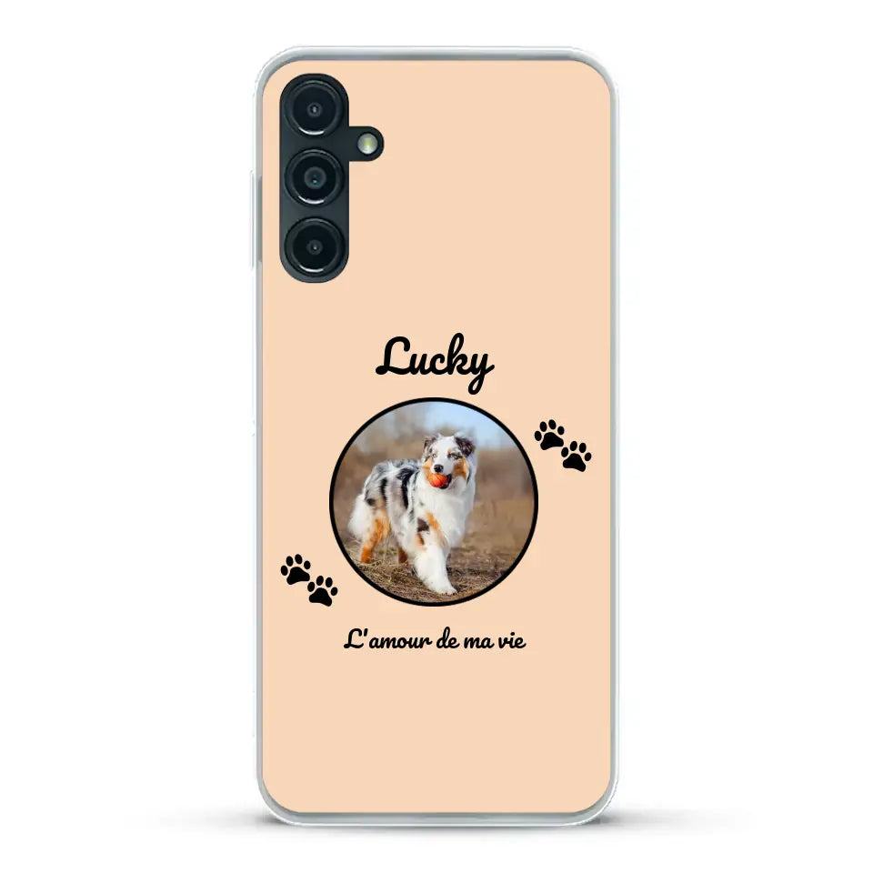 Photo cercle l'amour de ma vie avec prénom - Coque de téléphone personnalisée