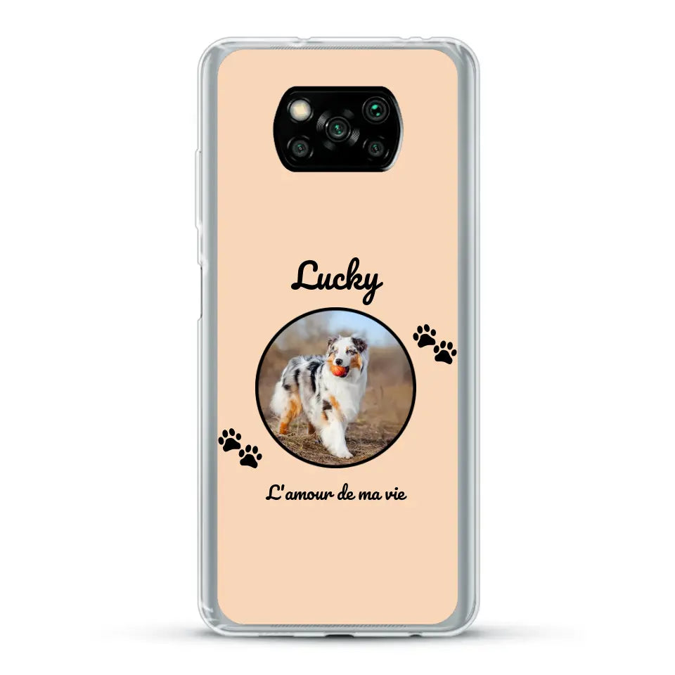 Photo cercle l'amour de ma vie avec prénom - Coque de téléphone personnalisée