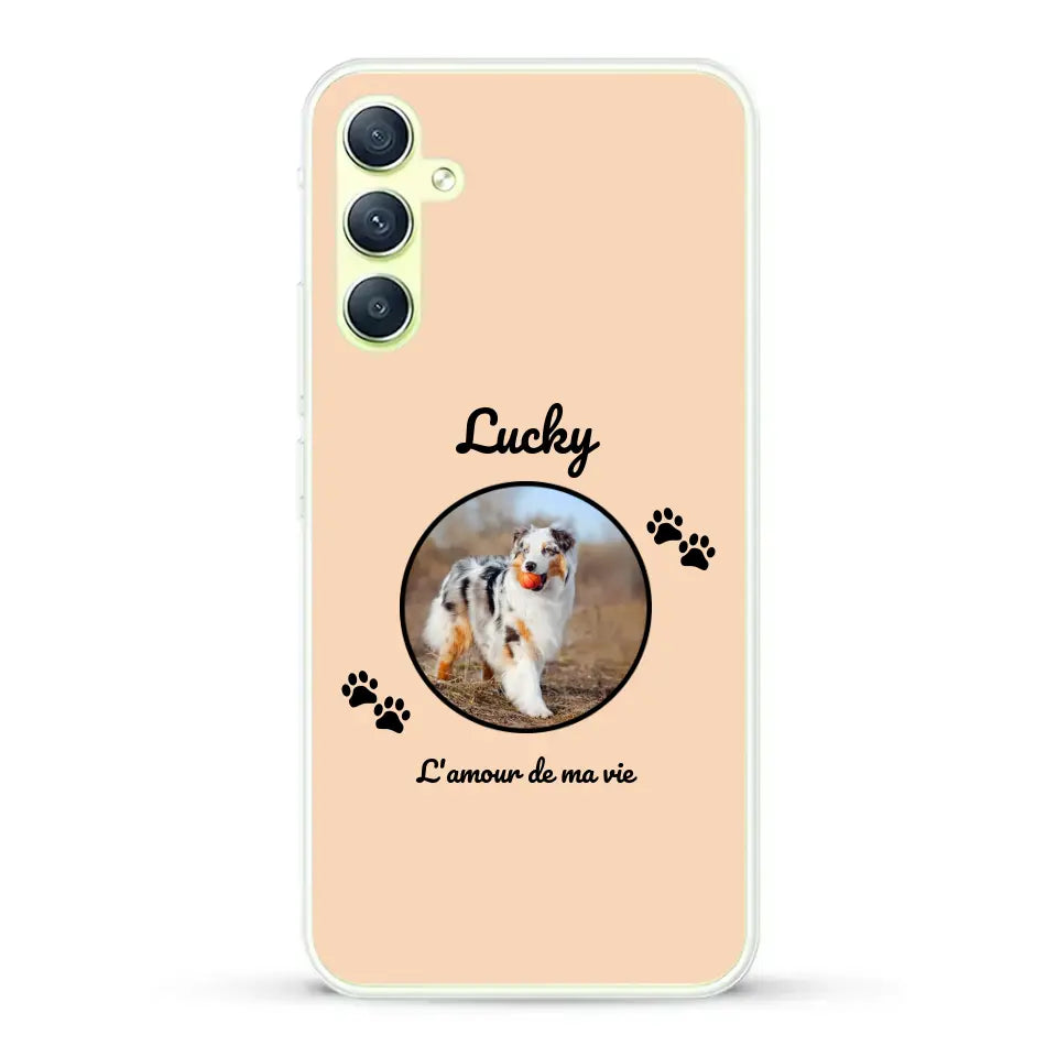 Photo cercle l'amour de ma vie avec prénom - Coque de téléphone personnalisée