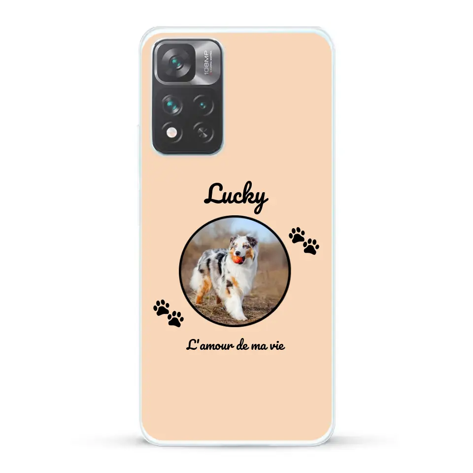 Photo cercle l'amour de ma vie avec prénom - Coque de téléphone personnalisée