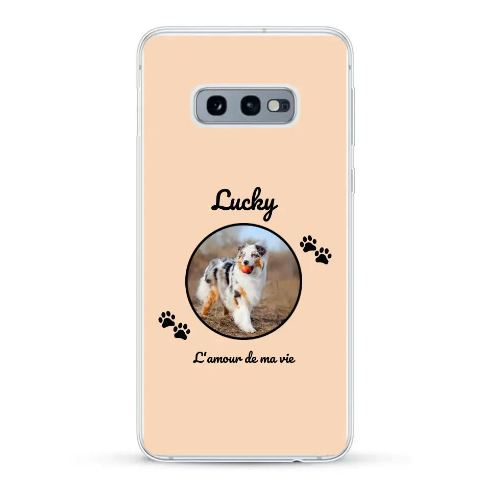 Photo cercle l'amour de ma vie avec prénom - Coque de téléphone personnalisée