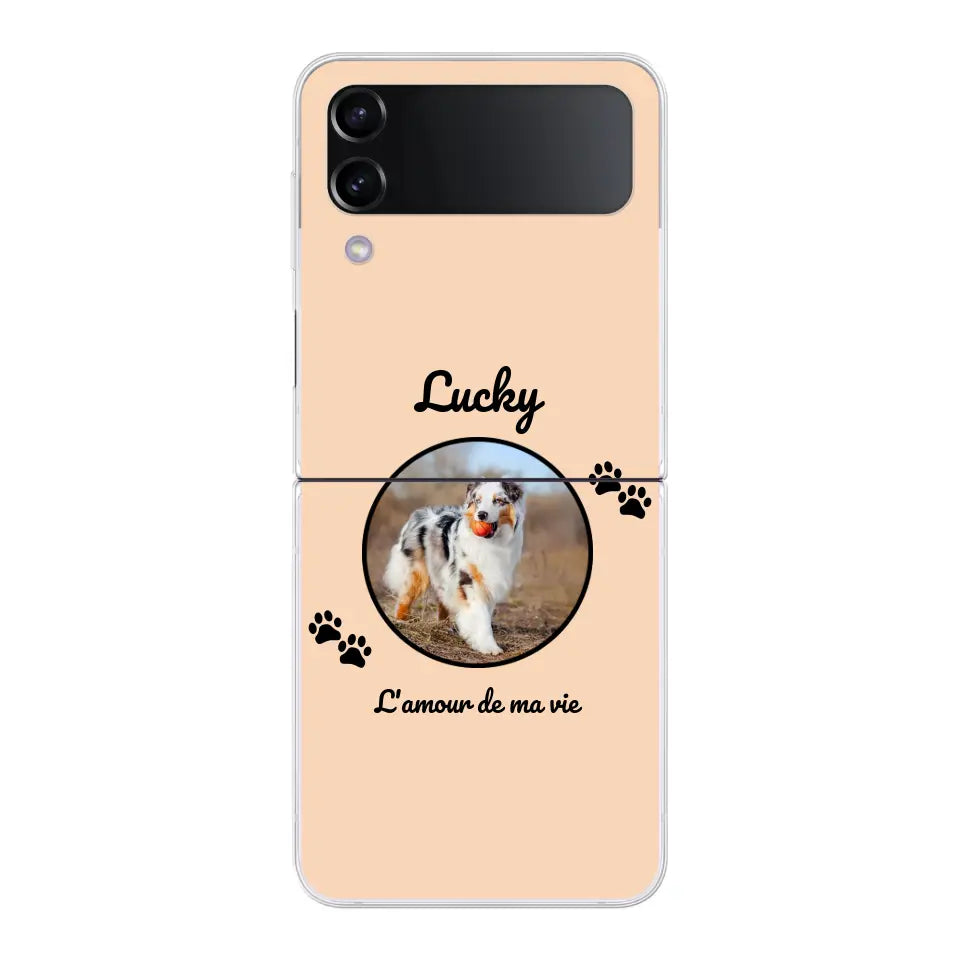 Photo cercle l'amour de ma vie avec prénom - Coque de téléphone personnalisée