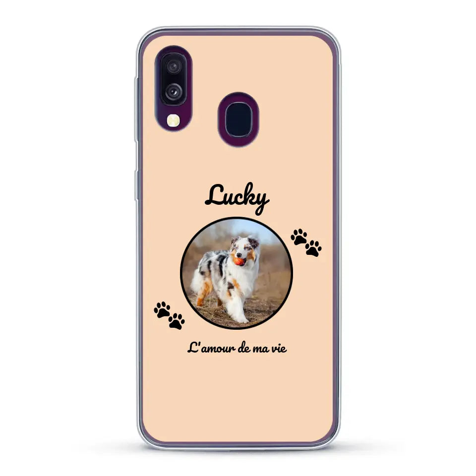 Photo cercle l'amour de ma vie avec prénom - Coque de téléphone personnalisée