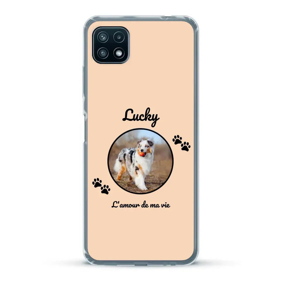 Photo cercle l'amour de ma vie avec prénom - Coque de téléphone personnalisée